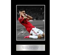 Bruno Fernandes Man United Football Pre Printed Signature Signed Mounted Photo Display #1 Printed Autograph Picture 10x8 Inch Mount
