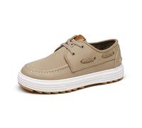 Bruno Marc Boy's Boat Shoes Slip on Loafers Dress Casual School Shoes,Size 4 Big Kid,Tan-1,SBLS2336K