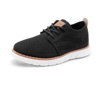 Bruno Marc Boys' Lightweight Mesh Sneakers Fashion Lace-Up Casual/Business Oxford Comfortable School Shoe for Kids,Size 4 Big Kid,Black,SBOX2503K