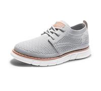 Bruno Marc Boys' Lightweight Mesh Sneakers Fashion Lace-Up Casual/Business Oxford Comfortable School Shoe for Kids,Size 2 Big Kid,Grey,SBOX2503K