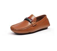 Bruno Marc Boy's Loafer Slip-On Dress Shoes | Comfortable Classic Formal Casual Shoes Kids Flexible Metallic Horsebit Moccasins Wedding Graduation Church School Daily