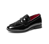 Bruno Marc Kids Penny Loafers Boys Girls Smart School Shoes Classic Slip On Flats Lightweight Comfortable Daily Wear,Size 13 Little Kid,All Black,SBLS26004K