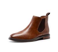 Bruno Marc Men Chelsea Slip On Leather Boots, Comfort Walking Waterproof Work and Fashion Boots for Men,Size 13,Brown,SBAB25002M