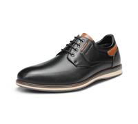 Bruno Marc Men's Casual Dress Shoes, Comfortable Leather Lace Up Walking Trainers & Sneakers,Size 8,Black,LG19008M