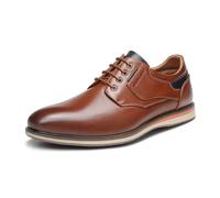 Bruno Marc Men's Casual Dress Shoes, Comfortable Leather Lace Up Walking Trainers & Sneakers,Size 8,Brown,LG19008M