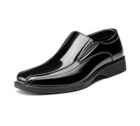 Bruno Marc Men's Dress Shoes Leather Lined Formal Oxfords Business Men Slip-on Loafer,Size 9,Black/Pat,CAMBRIDGE-05