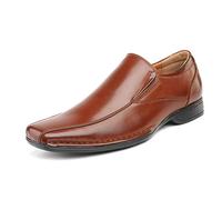 Bruno Marc Men's Giorgio Leather Lined Dress Loafers Shoes,Size 10,Brown,Giorgio-1