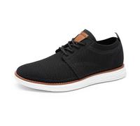 Bruno Marc Men's KnitFlex Breeze Mesh Sneakers Oxfords Lace-Up Lightweight Casual Walking Shoes,Size 9,Black,GRAND-01