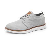 Bruno Marc Men's KnitFlex Breeze Mesh Sneakers Oxfords Lace-Up Lightweight Casual Walking Shoes,Size 8,Grey,GRAND-01