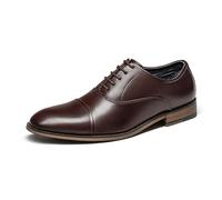 Bruno Marc Men's Lace-Up Leather Shoes, Classic Oxfords Formal Dress Shoes Brogues Derby, Comfortable School Shoes for Boy, Teen in Business, Party and Wedding,Size 14,Dark/Brown,Louis_2