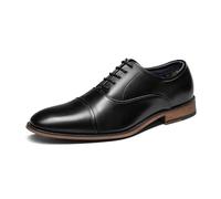 Bruno Marc Men's Lace-Up Leather Shoes, Classic Oxfords Formal Dress Shoes Brogues Derby, Comfortable School Shoes for Boy, Teen in Business, Party and Wedding,Size 14,Black,Louis_2
