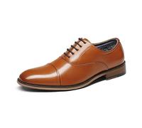 Bruno Marc Men's Lace-Up Leather Shoes, Classic Oxfords Formal Dress Shoes Brogues Derby, Comfortable School Shoes for Boy, Teen in Business, Party and Wedding,Size 14,Brown,Louis_2