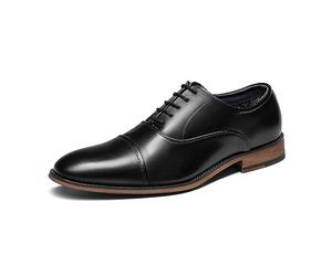Bruno Marc Men's Lace-Up Leather Shoes, Classic Oxfords Formal Dress Shoes Brogues Derby, Comfortable School Shoes for Boy, Teen in Business, Party and Wedding,Size 14,Black,Louis_2