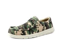 Bruno Marc Mens Lightweight Breathable Comfort Casual Design Slip-on Loafers Stretch Shoes,Size 5.5,Camo/Green,BLS211