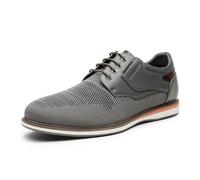 Bruno Marc Men's Mesh Casual Dress Shoes Breathable Oxfords, Cushioned Lace Up, Knit & Leather Sneakers,Size 9,Grey,SBOX2409M