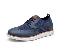 Bruno Marc Men's Mesh Sneakers Oxfords Lace-up Lightweight Casual Shoes, Men's Fashion Comfort Knit & Leather Shoes,Size 9,Navy,SBOX2408M