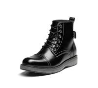 Bruno Marc Men's Motorcycle Biker Boots,All Black,9