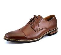 Bruno Marc Mens Oxfords Shoes, Men's Lace-ups Formal Dress Derby, Leather Shoes for Men in Smart Cacual Shoes for Walking, Parade, Brogues, Suit, Wedding,Size 9.5,Dark/Brown,Prince-6