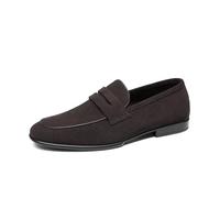 Bruno Marc Men's Penny Loafers Leather Dress Shoes,Coffee,7