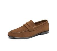 Bruno Marc Men's Penny Loafers Leather Dress Shoes,Tan,7.5