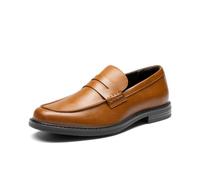 Bruno Marc Men's Penny Loafers Slip on Dress Shoes,Brown,8