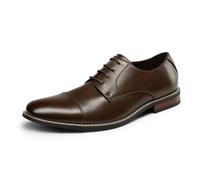 Bruno Marc Men's Prince Classic Modern Formal Oxford Lace Up Dress Shoes,Size 8.5,Dark Brown,BMUMOX2528