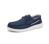 Bruno Marc Men's Slip-on Canvas Loafers Casual Boat Shoes,Size 8,Navy,SBLS223M