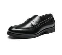 Bruno Marc Men's Slip-on Loafers Shoes and Leather Shoes Dress UK Man's Dress Shoes Casual and Comfortable Penny Loafer for Driving and Walking in Business, Party and Wedding,Size 7,Black,SBLS2339M