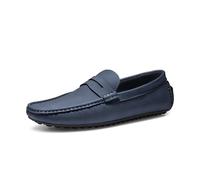 Bruno Marc Men's Slip-on Penny Loafers Driving Shoes,Dark Blue,10