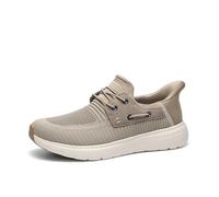 Bruno Marc Men's Trainers Breathable Walking Shoes Slip-on Loafers Casual Breathable Sneaker Lace-Up Fashion Shoes,Size 12,Khaki,BMUMLS2511