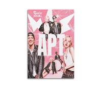 Bruno Mars E Rosé APT Print Album Cover Signed Limited Music Cover Pop Hip Hop Rap Singer Star Music Poster Aesthetic Canvas Wall Art for Dorm Decor