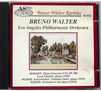 BRUNO WALTER RERITIES 12 - MOZART PIANO CONCERTO NO. 23 (LEON FLEISHER, 12/06/1949), WEBER: KONZERTSTUCK OP.79 (PAULINA CARTER, PIANO, 21/05/1950) & BINVITATION TO THE DANCE (21/05/1950) - LOS ANGELES PHILHARMONIC ORCHESTRA - - AS DISC
