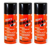 Brunox 3 x Epoxy Rust Converter Protection Stop Primer 400 ml