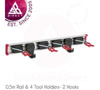 Bruns 4.2.05 - 4 Bruns Tool Holders + 2 Hooks With Guide Rail 0.5m