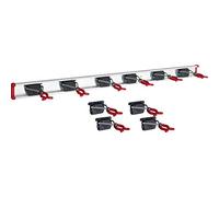 Bruns Tool Holder Rail 100 cm + 10 Holders for Garden Equipment Workshop Broom