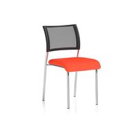 Brunswick No Arm Bespoke Colour Seat Chrome Frame Tabasco Orange