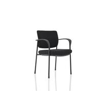 Brunswick Deluxe Black Fabric Back Black Frame With Arms