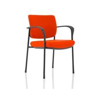 Brunswick Deluxe Black Frame Bespoke Colour Back And Seat Tabasco Orange With Arms