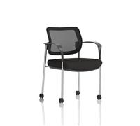 Brunswick Deluxe Mesh Back Chrome Frame With Arms With Castors