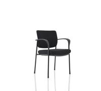 Brunswick Deluxe Black Fabric Back Black Frame With Arms
