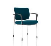 Brunswick Deluxe Chrome Frame Bespoke Colour Back and Seat Maringa Teal with Arm