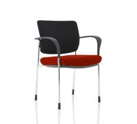 Brunswick Deluxe Black Fabric Back Chrome Frame Bespoke Colour Seat Ginseng Chil
