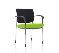 Brunswick Deluxe Black Fabric Back Chrome Frame Bespoke Colour Seat Myrrh Green