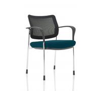 Brunswick Deluxe Mesh Back Chrome Frame Bespoke Colour Seat Maringa Teal with Ar