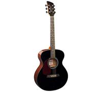 BRUNSWICK GRAND AUDITORIUM ACOUSTIC GUITAR BLACK - LEFT HANDED BFL200BK