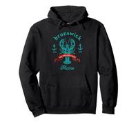 Brunswick Maine Lobster Fishing Vacation Beach Souvenir Pullover Hoodie