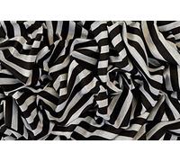 Brunswick Mills BLACK & GREY SAILOR NAUTICAL STRIPE SINGLE JERSEY STRETCH FABRIC SOLD BY THE METRE