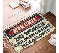 Bruntelo Bar Man Cave Decor Man Cave Rules Rug Outdoor Patio Decor Outside Mats For Front Door(65X90CM)