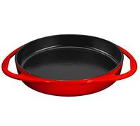 Bruntmor Red Enameled Round Cast Iron Baking Pan