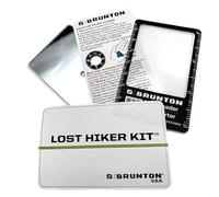 Brunton Lost Hiker Kit, Credit-Card-Size 4-in-1 Survival Tool - Disc Compass, Fresnel Magnifier, Signal Mirror & Emergency Info Card for Hiking, Backpacking, Camping & EDC